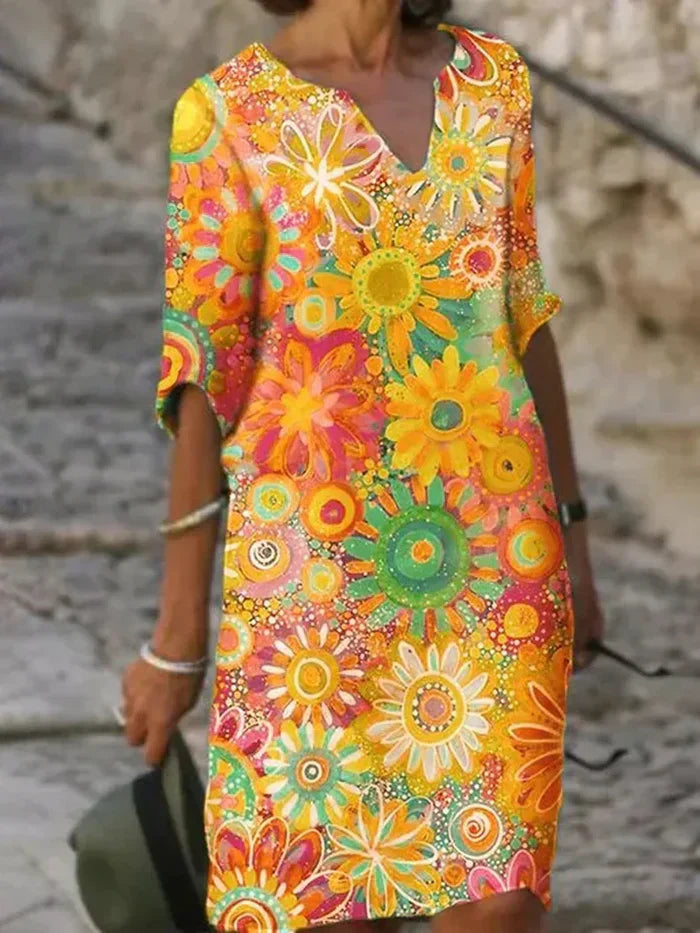 Brittany | Women's Floral Tummy Control Refined Dress Evening