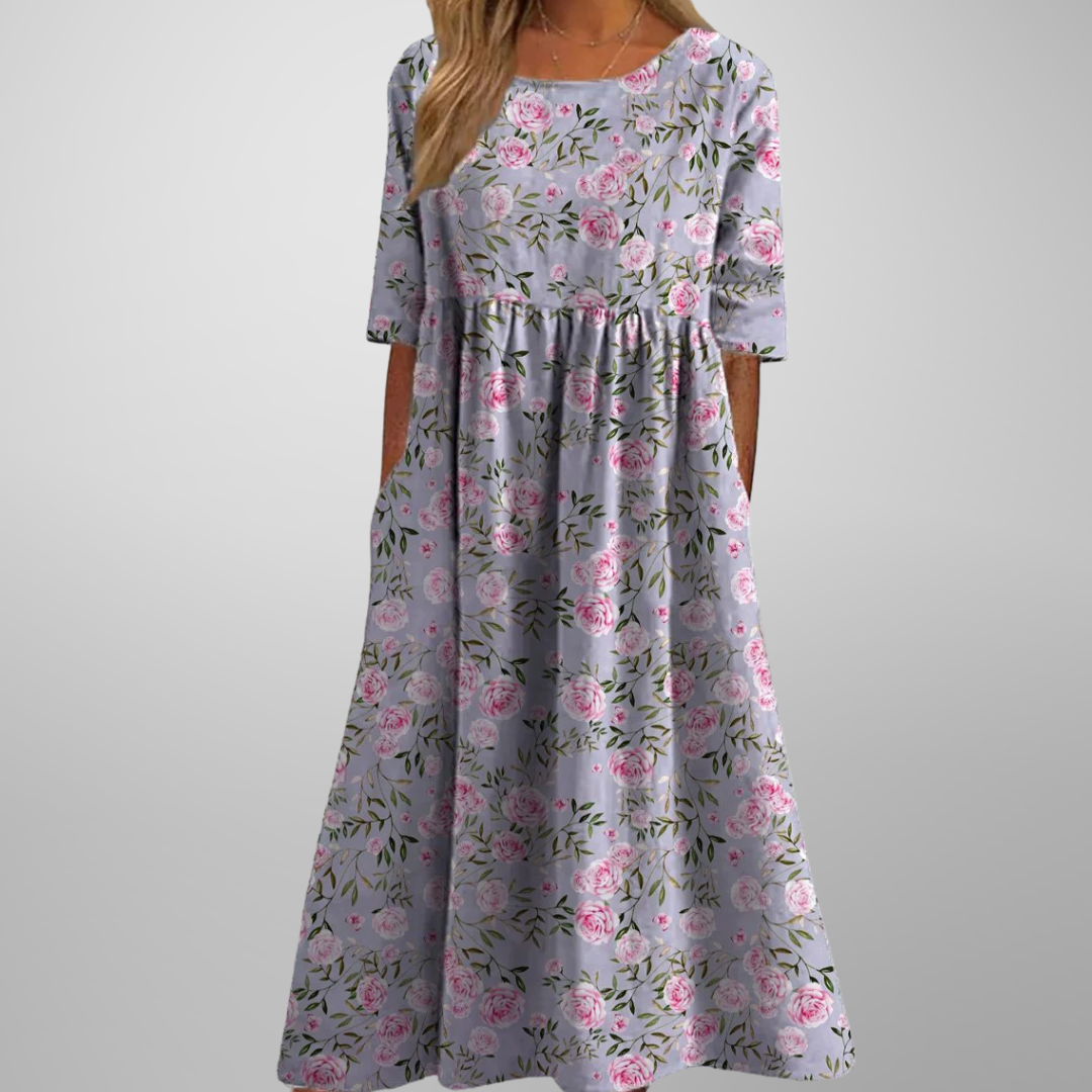 Wren | Relaxed Floral Mid-Length Dress