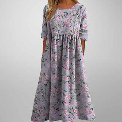 Wren | Relaxed Floral Mid-Length Dress
