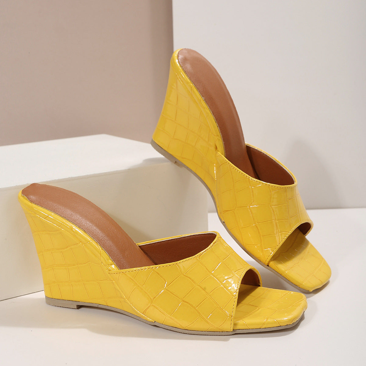 Tricia | Women's Leather Wedge Cushioned Shoes