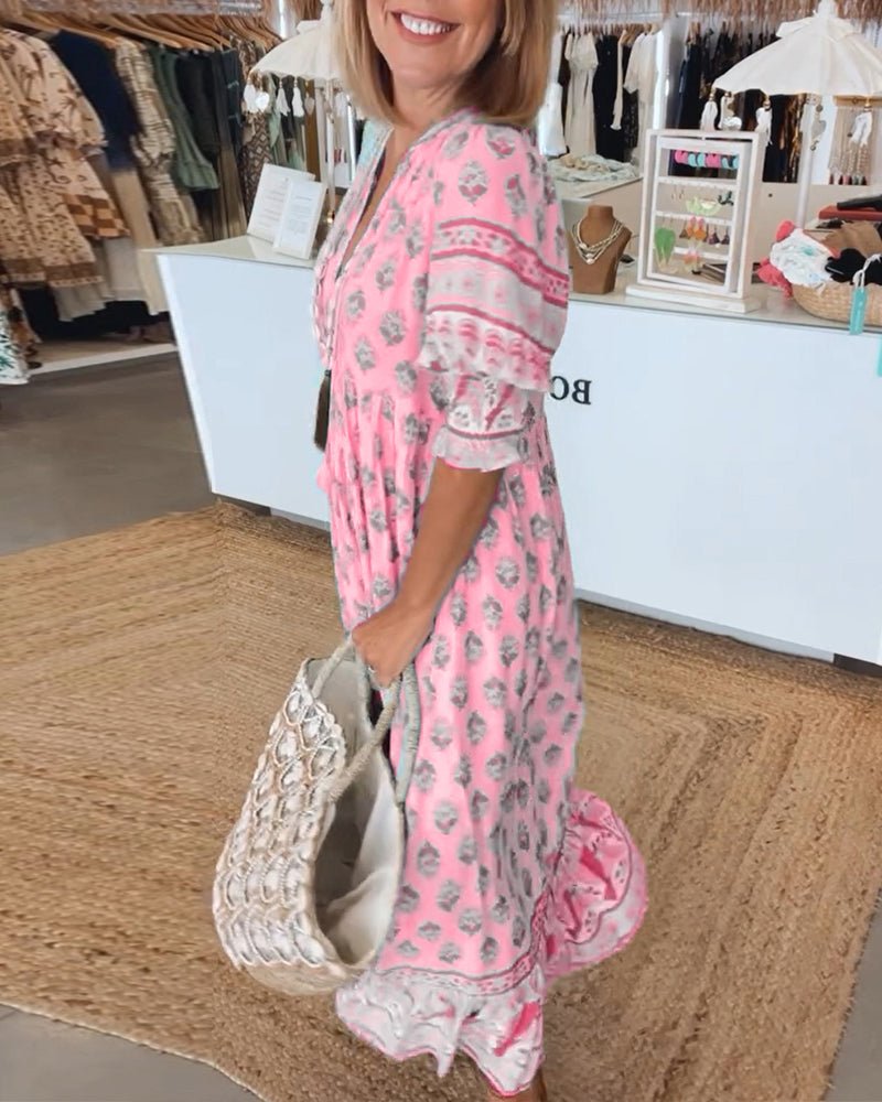 Melody | Bohemian Midi Tassel Dress