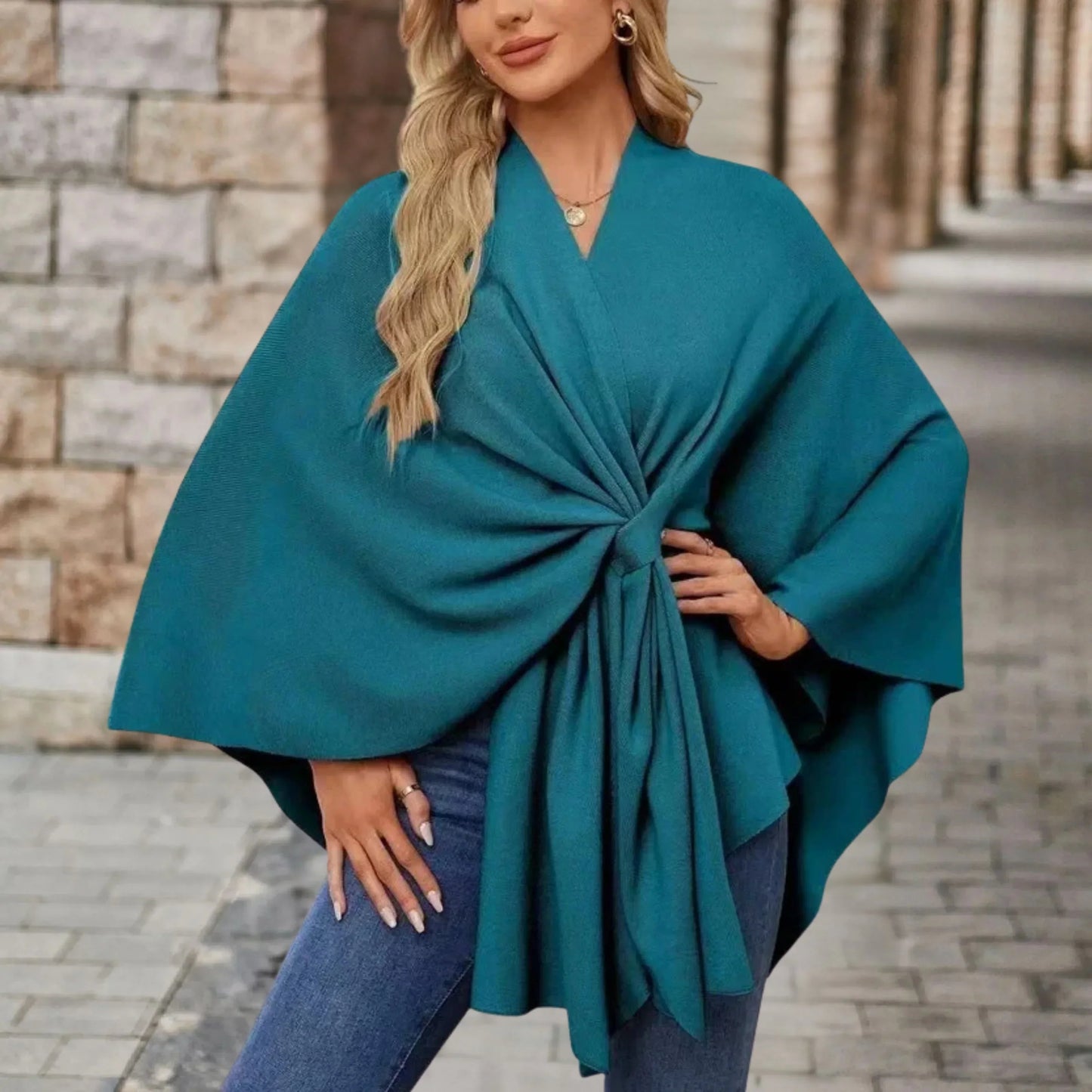 Aubrey | Refined Draped Poncho