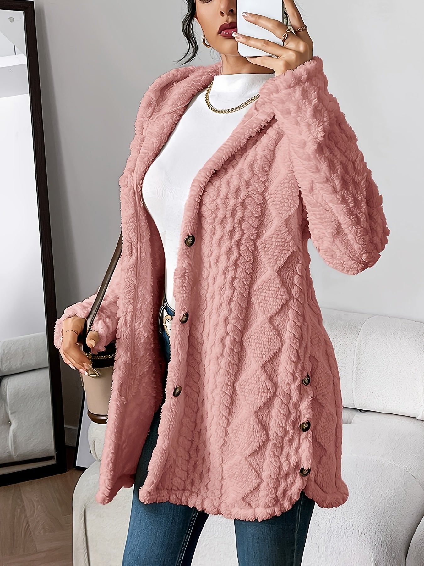 Melissa | Velvety Hooded Cardigan