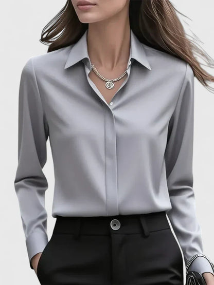 Donna | Women's Refined Button Down Shirt with Concealed Placket