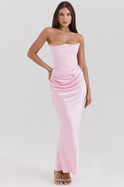 Eleanor | Women's Wedding Guest Lace Strapless Dress Evening
