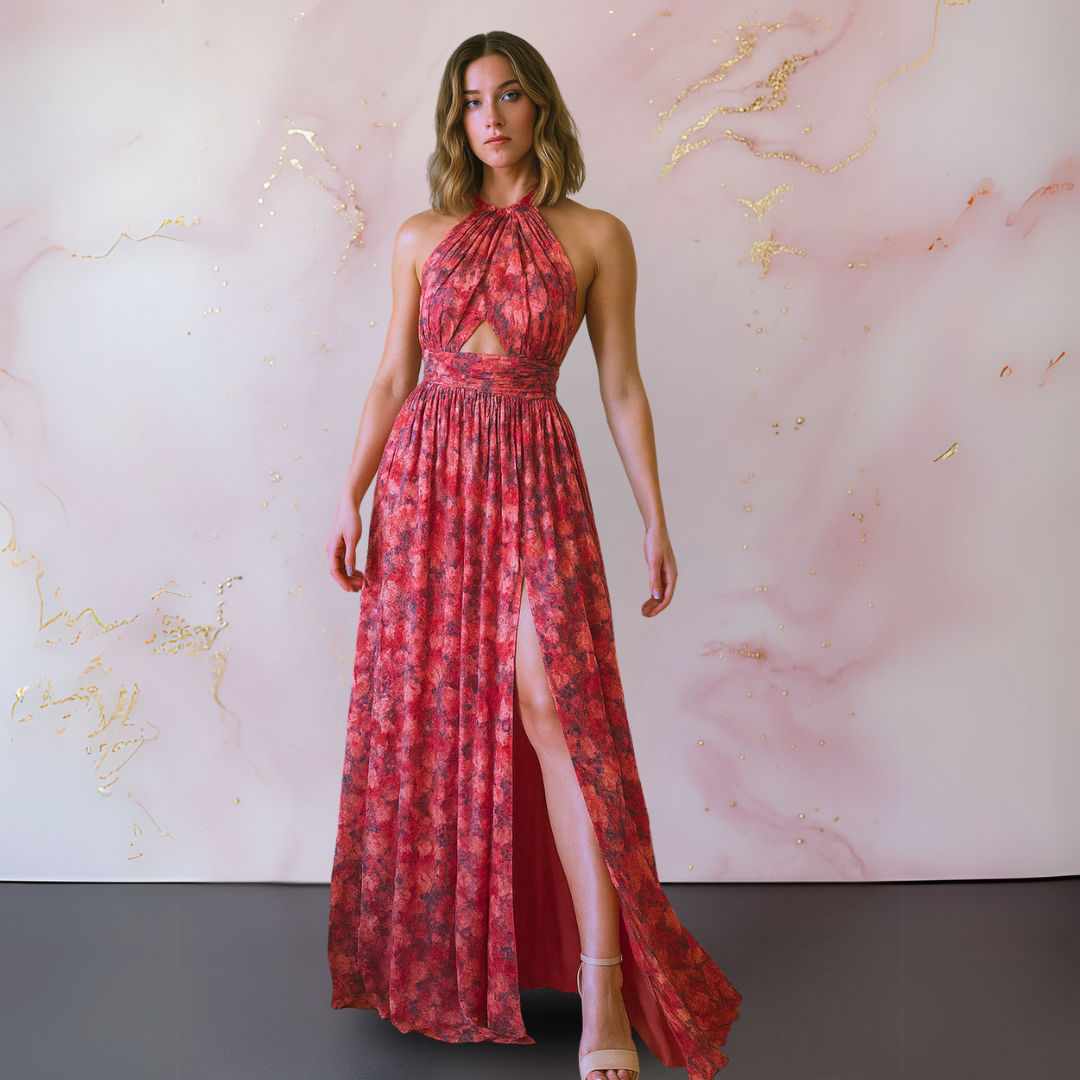 Cecilia | Refined Floral Maxi Dress
