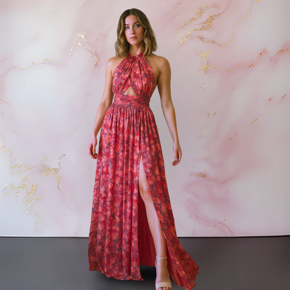 Cecilia | Refined Floral Maxi Dress