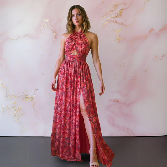 Cecilia | Refined Floral Maxi Dress