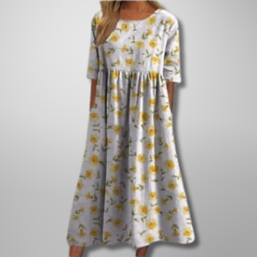 Wren | Relaxed Floral Mid-Length Dress