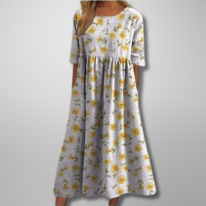 Wren | Relaxed Floral Mid-Length Dress