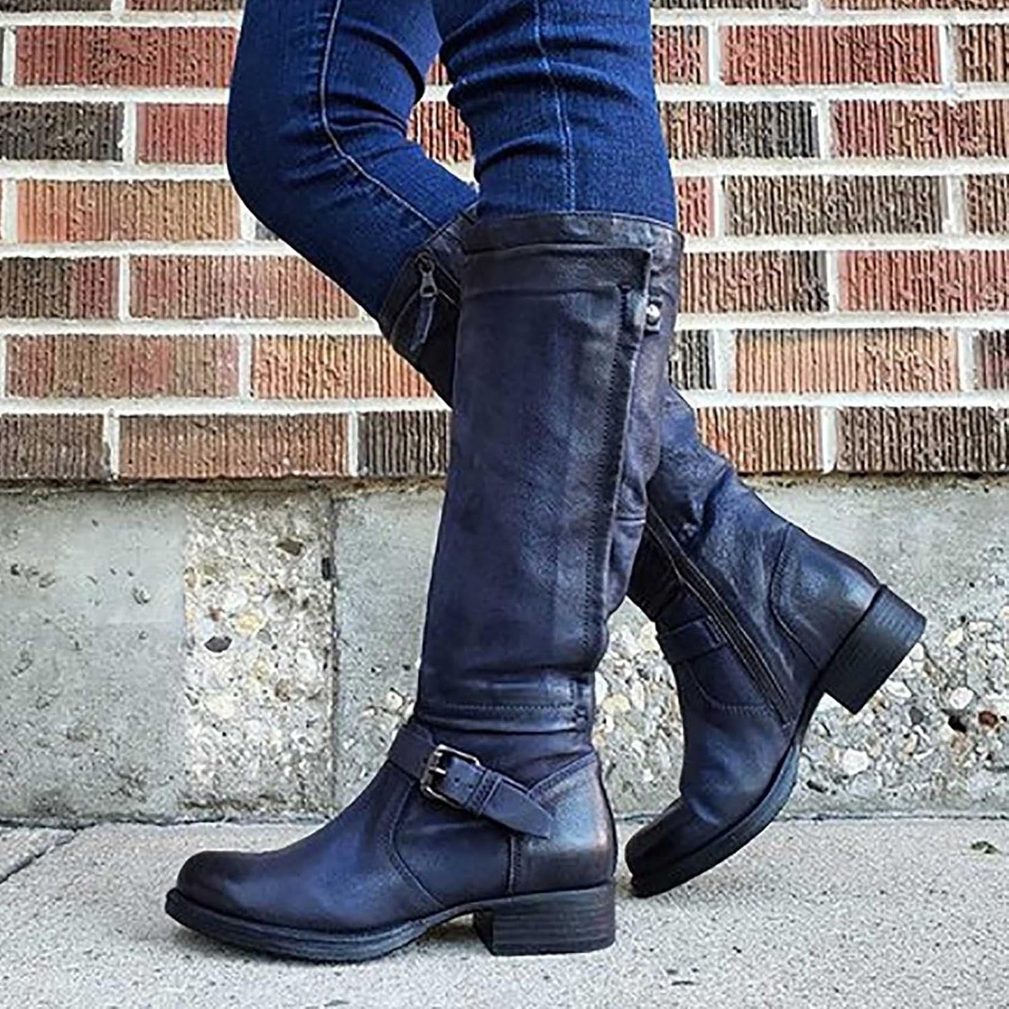 Bella | Timeless Round Toe Knee-High Boots