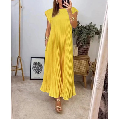 Elizabeth | Women's Flowy Pleated Maxi Dress Cocktail