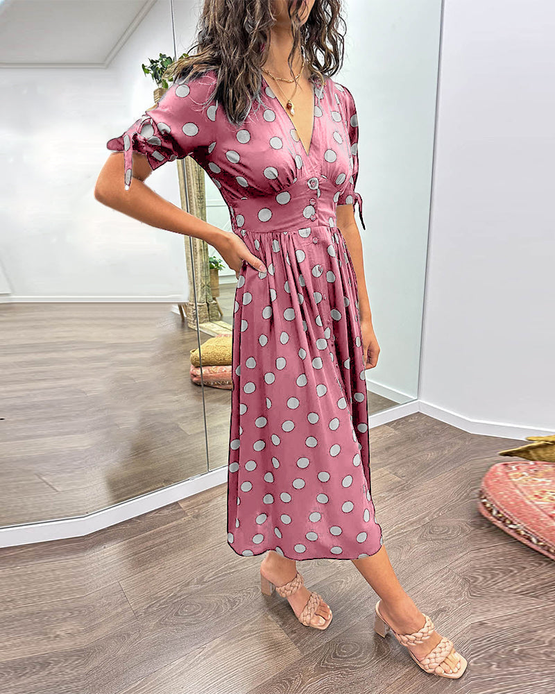 Riley | Refined Polka Dot Dress
