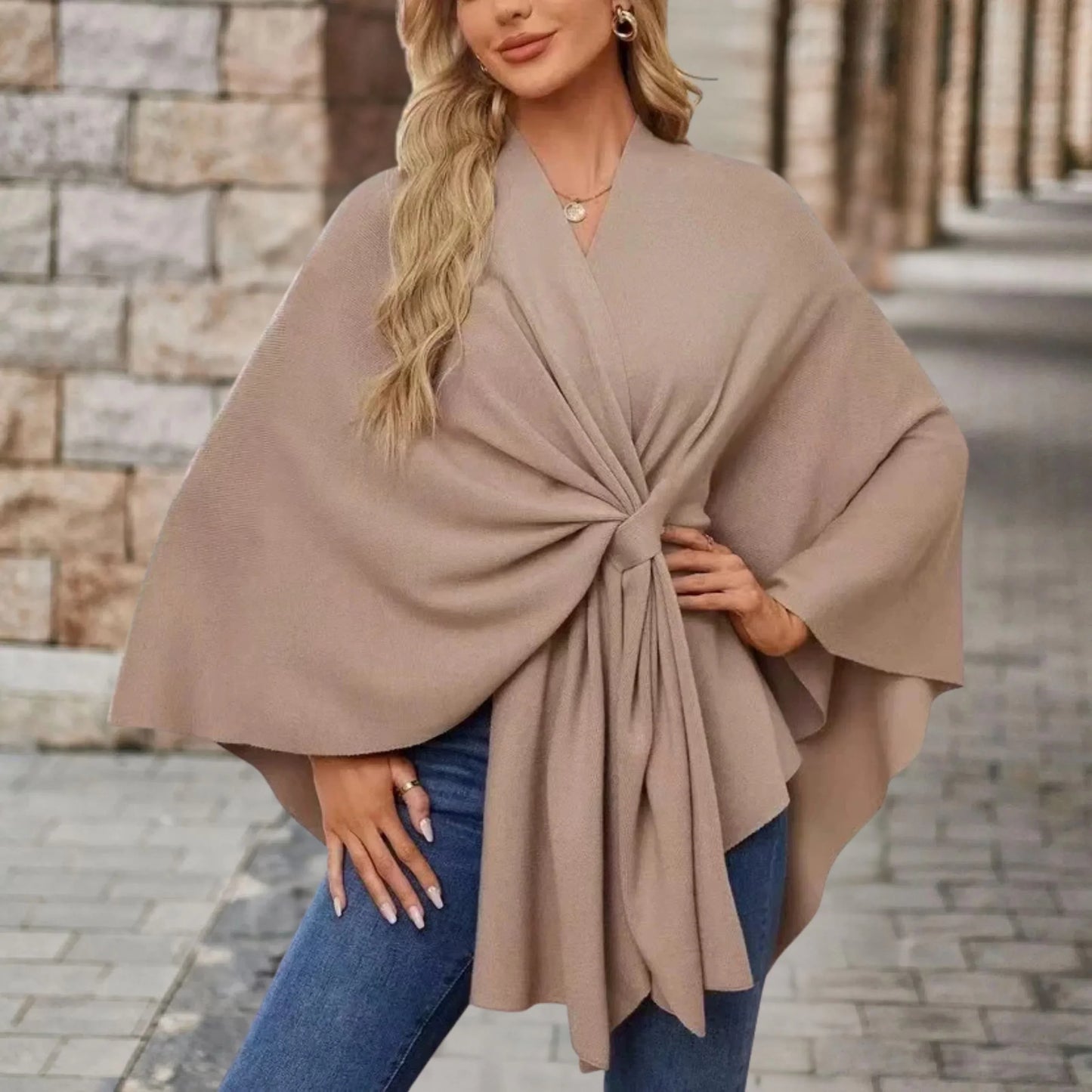 Aubrey | Refined Draped Poncho