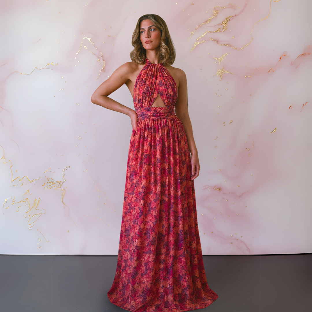 Cecilia | Refined Floral Maxi Dress