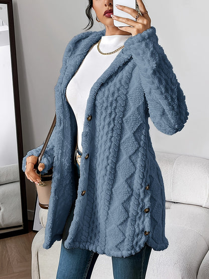 Melissa | Velvety Hooded Cardigan