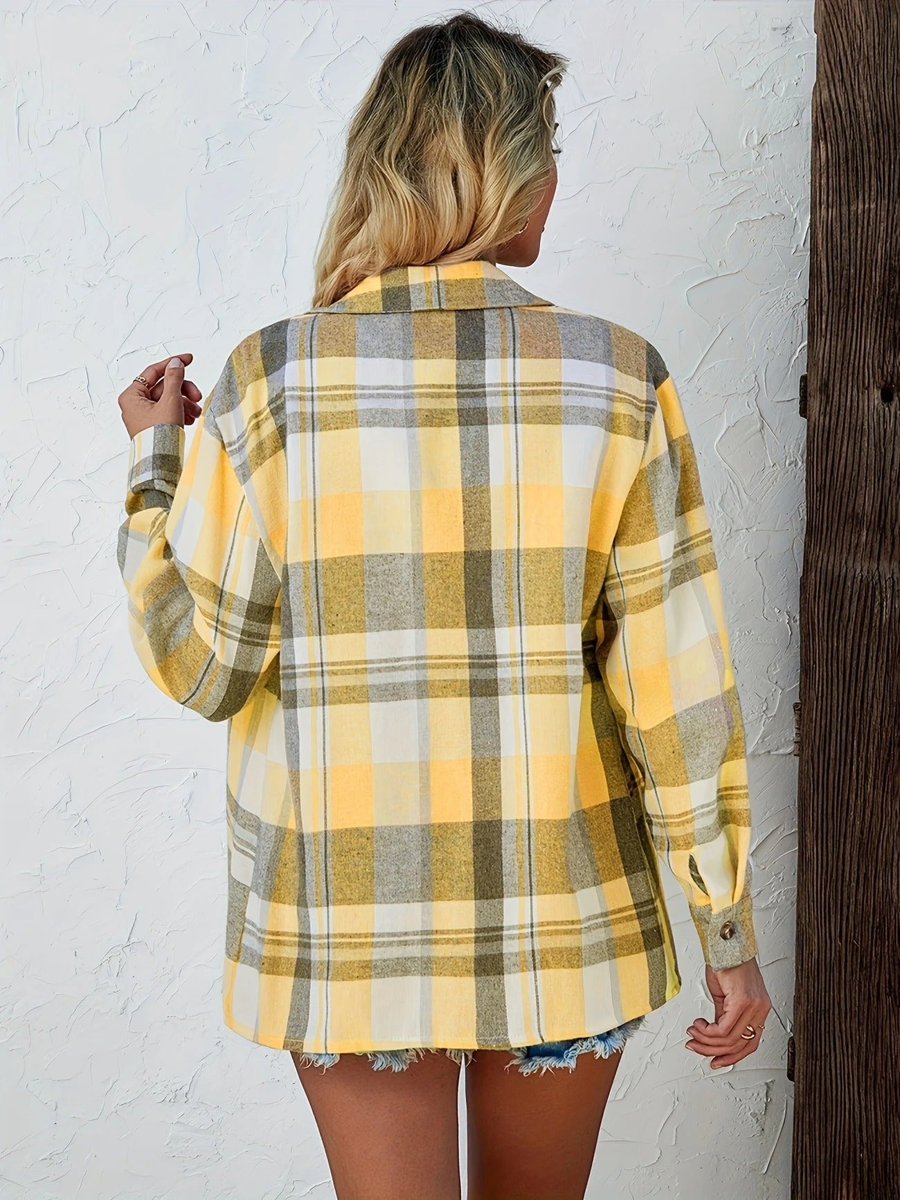 Beatrice | Women's Oversized Plaid Flannel Button-Down Shirt