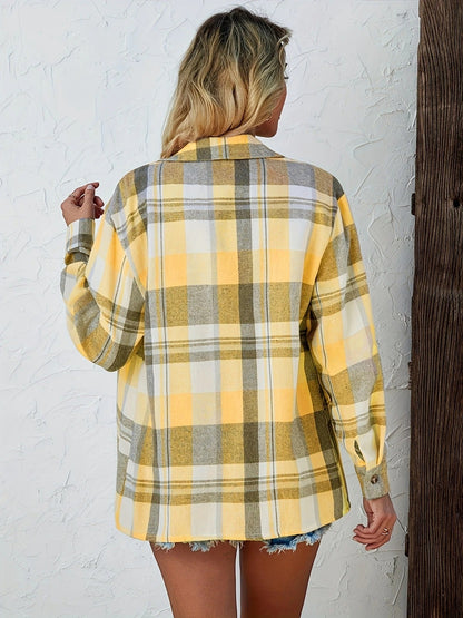 Beatrice | Women's Oversized Plaid Flannel Button-Down Shirt