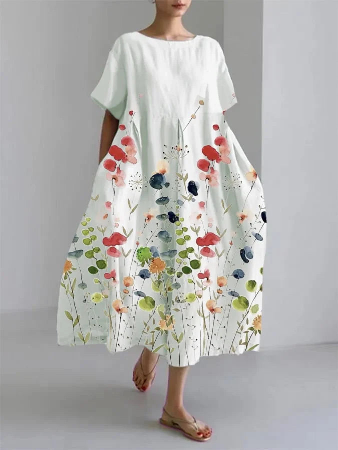 Alexandra | Everyday Long Dress With Floral Style for Summer