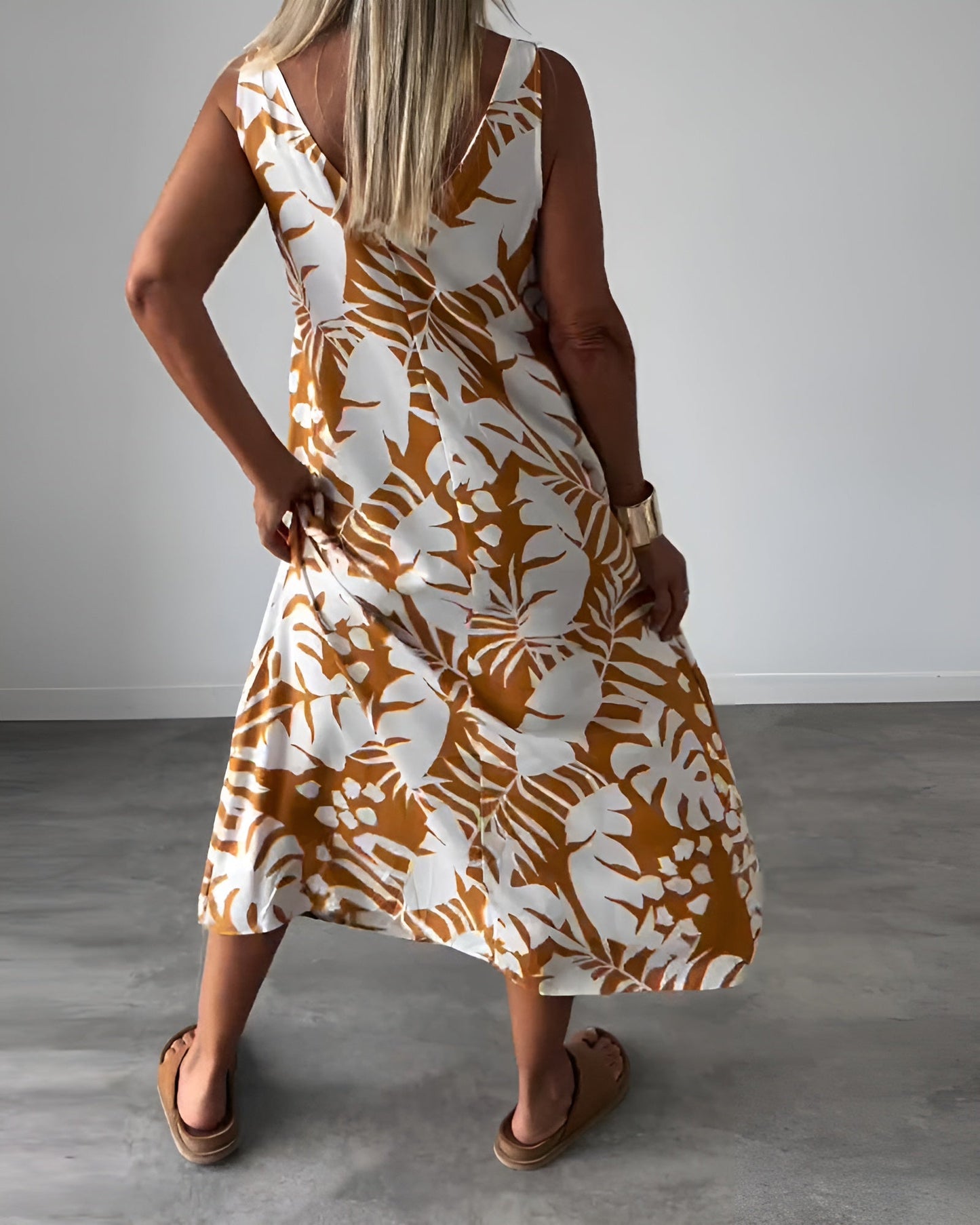 Gianna | Women's No-Sleeve Draped Refined Dress Evening