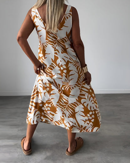 Gianna | Women's No-Sleeve Draped Refined Dress Evening