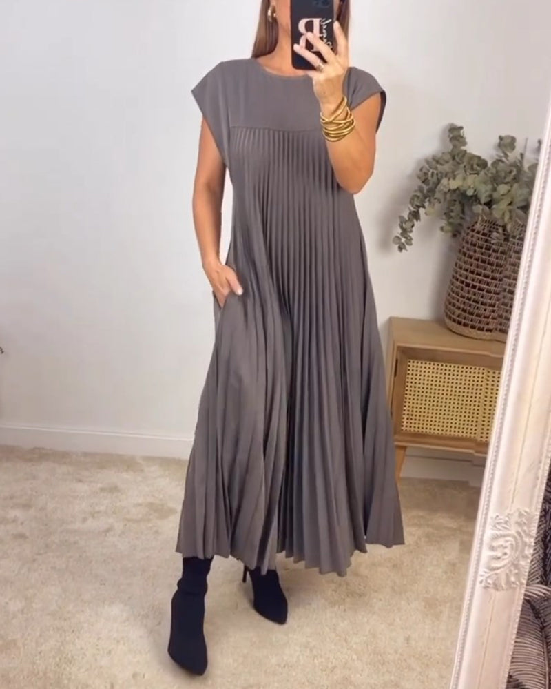 Elizabeth | Women's Flowy Pleated Maxi Dress Cocktail