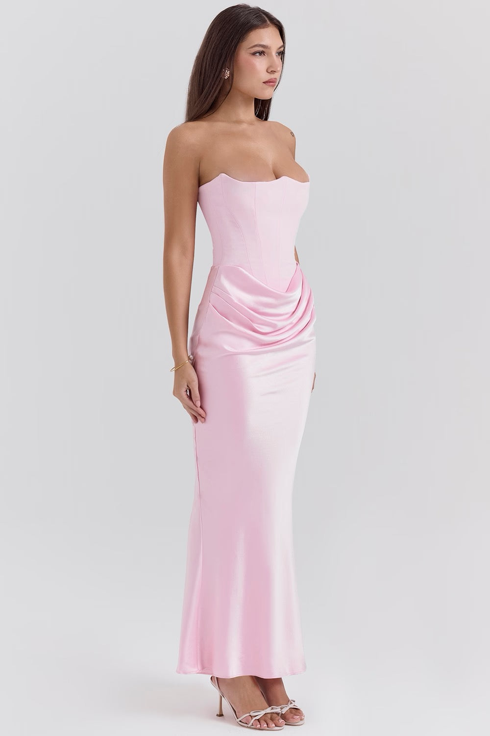 Eleanor | Women's Wedding Guest Lace Strapless Dress Evening