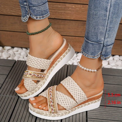Andrea | Women's Woven Slip-On Sandals