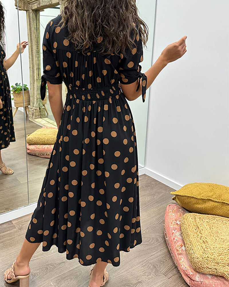 Riley | Refined Polka Dot Dress