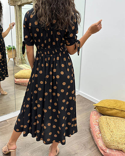 Riley | Refined Polka Dot Dress