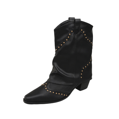 Lydia | Studded Western Boots