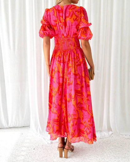 Stella | Refined Maxi Dress in Red Pink
