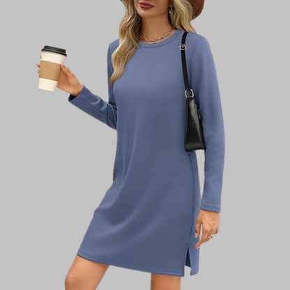 Sadie | Comfortable Full Sleeve Round Neck Dress