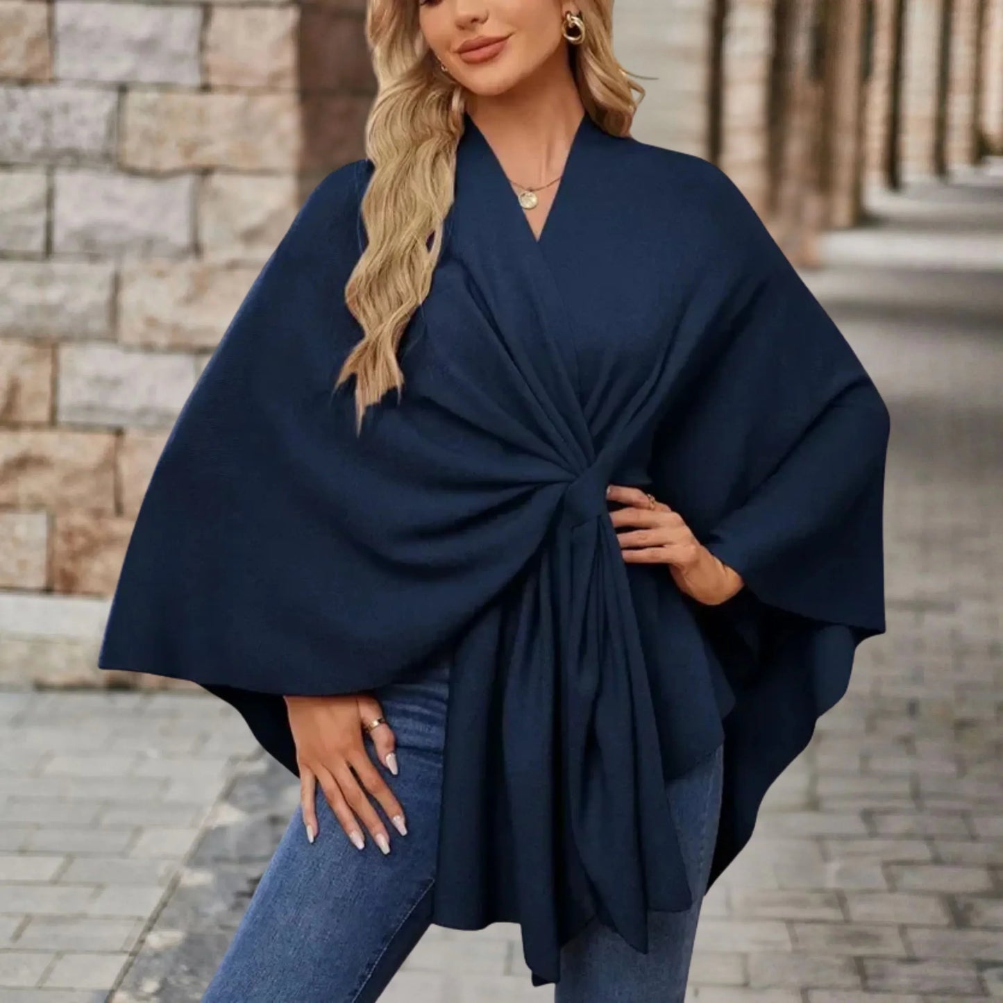Aubrey | Refined Draped Poncho