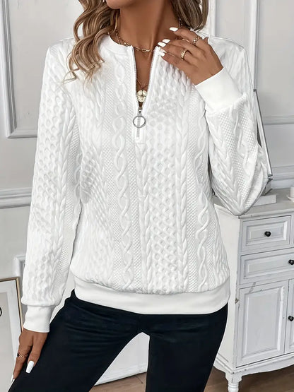 Carol | Contemporary Zip-Up Sweater