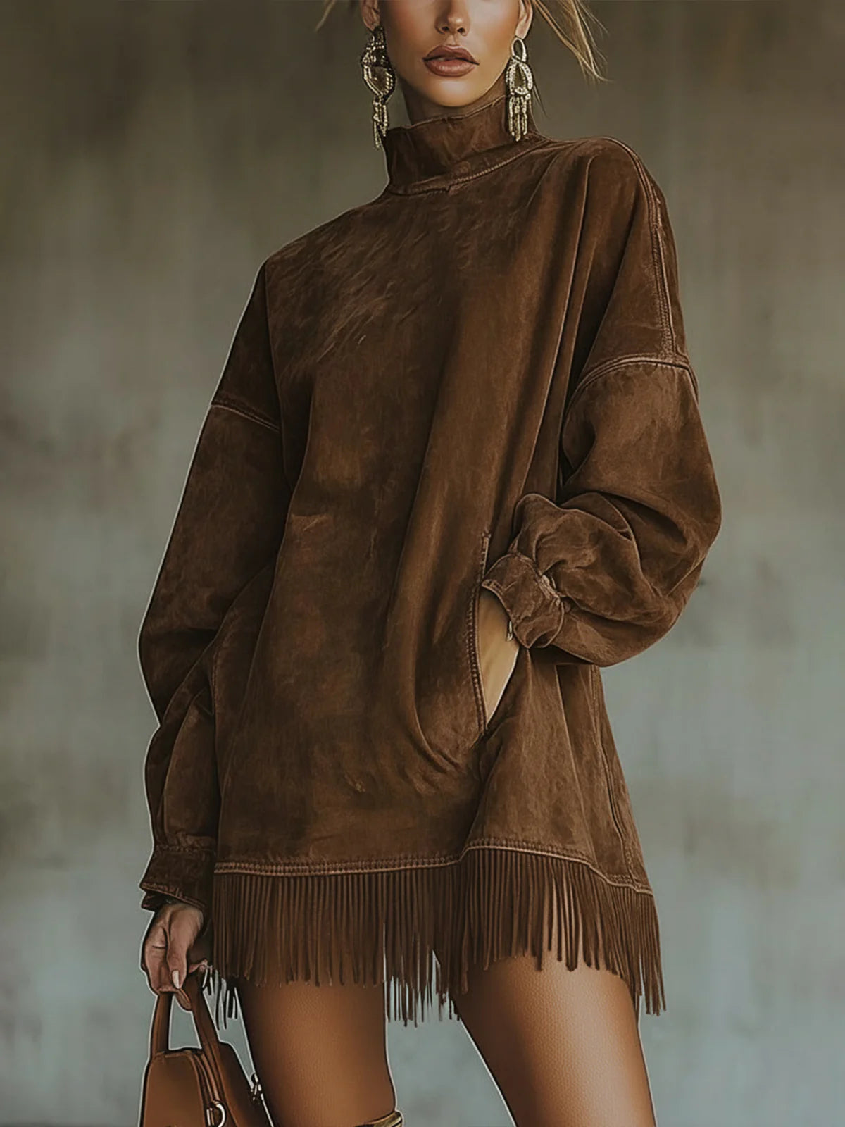 Caroline | Cozy Fringe Dress