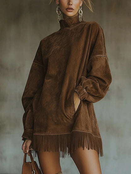 Caroline | Cozy Fringe Dress