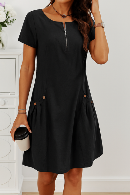 Luna | Summer Dress with Button Details