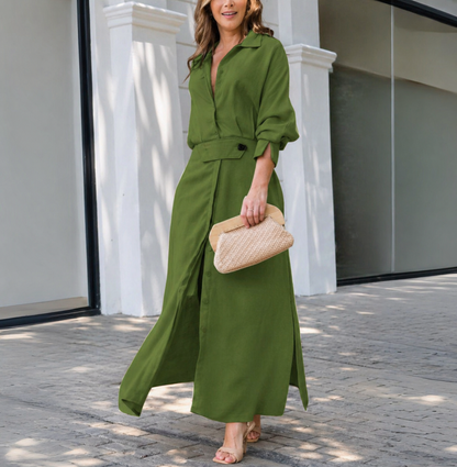 Hadley | Refined Maxi Dress with V-Neck