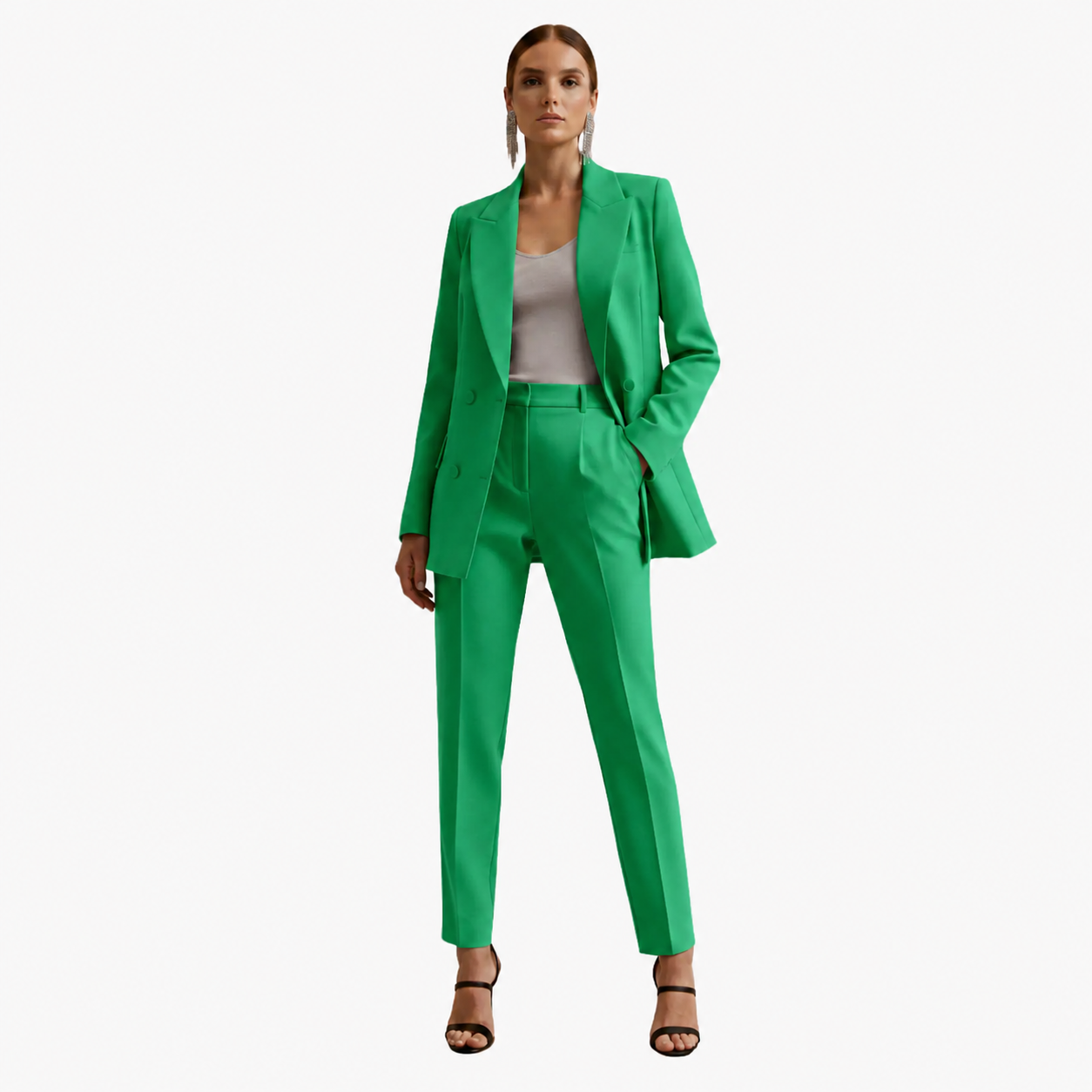 Linda | Women's Double Breasted Blazer Suit Set