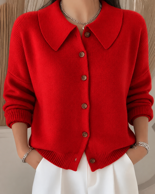 Gloria | Button Collar Cardigan