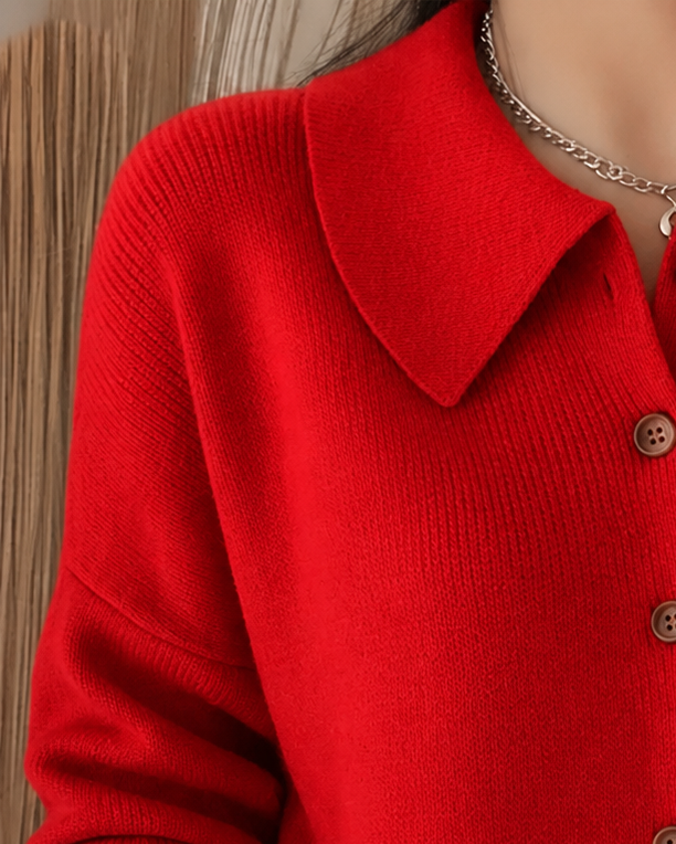 Gloria | Button Collar Cardigan