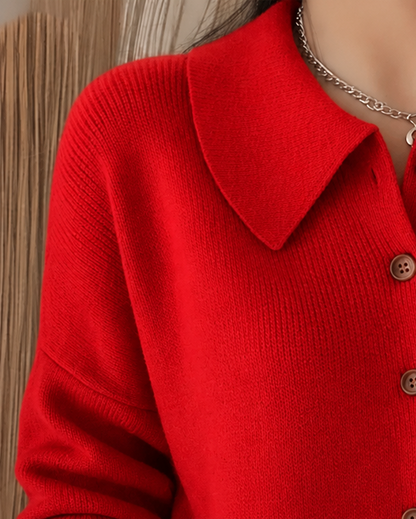 Gloria | Button Collar Cardigan