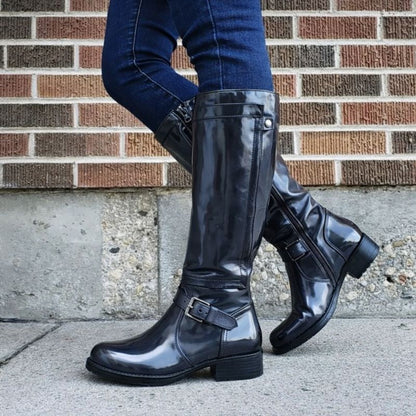 Bella | Timeless Round Toe Knee-High Boots