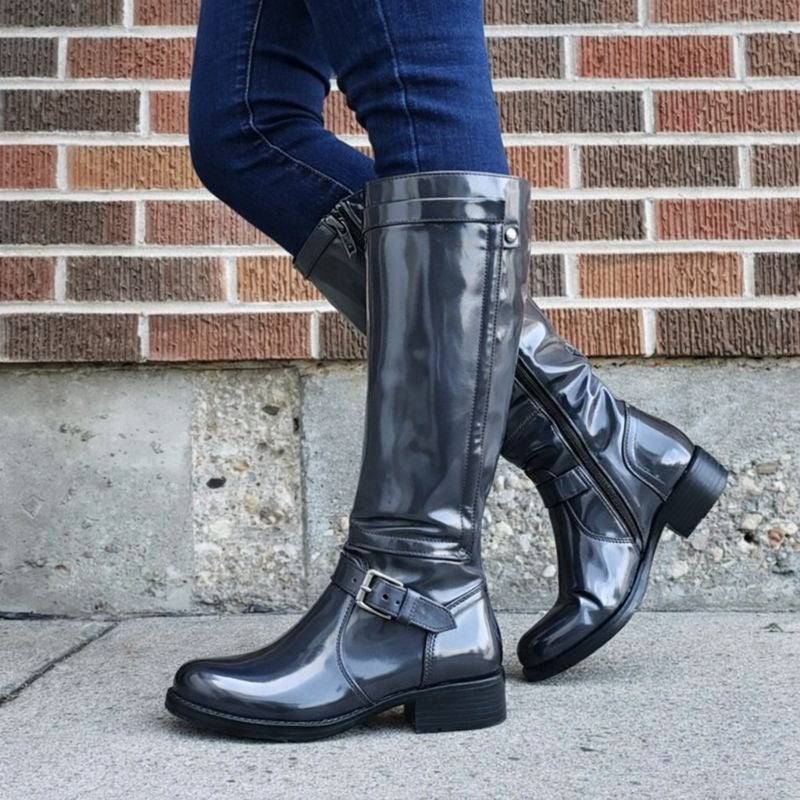 Bella | Timeless Round Toe Knee-High Boots