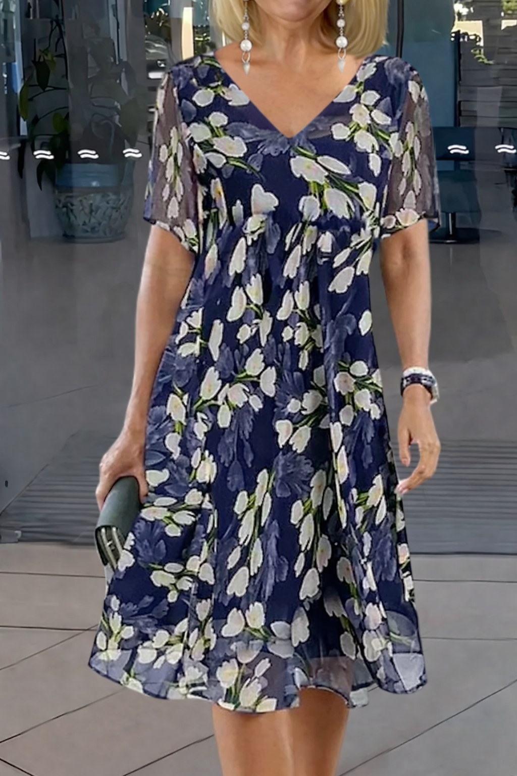 Isla | Floral Print Double Tunic Dress