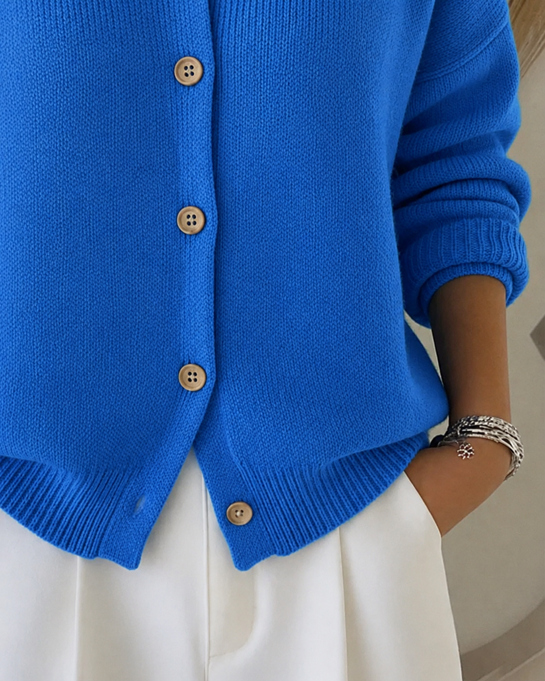 Gloria | Button Collar Cardigan