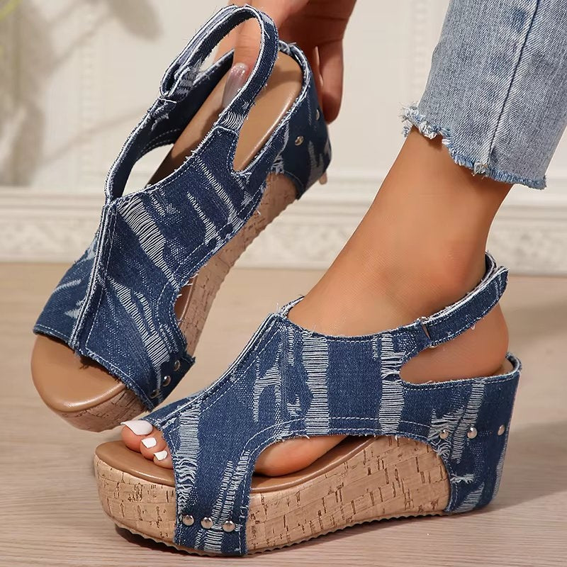 Priscilla | Women's Cork Wedge Sandals