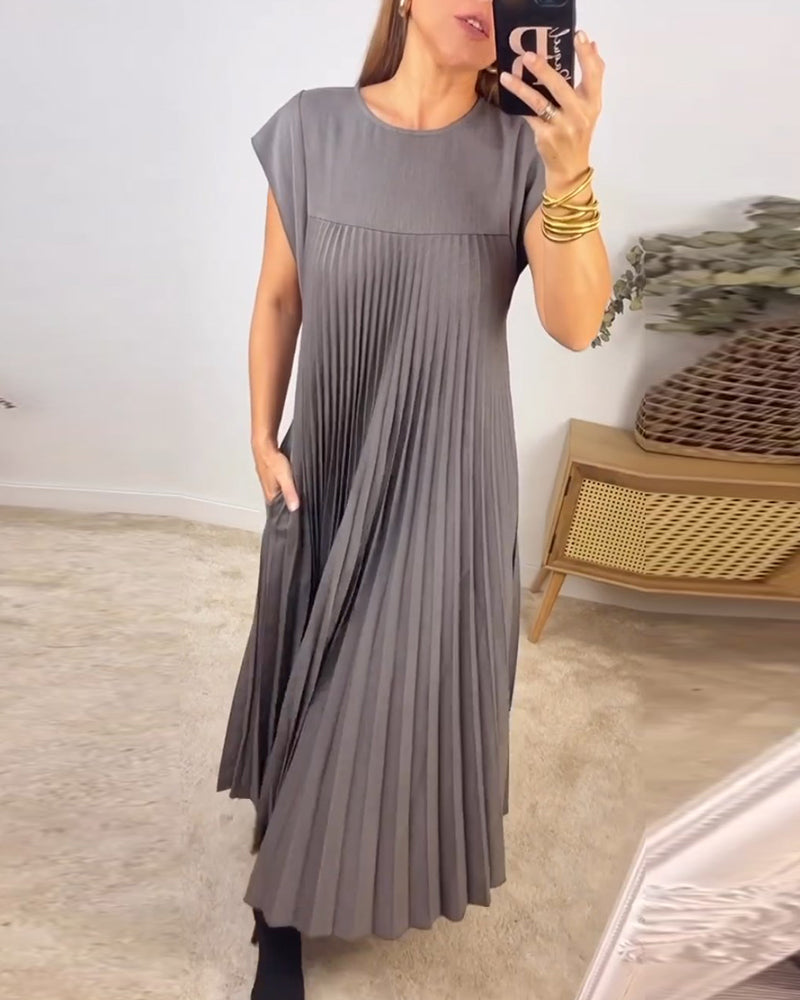 Elizabeth | Women's Flowy Pleated Maxi Dress Cocktail