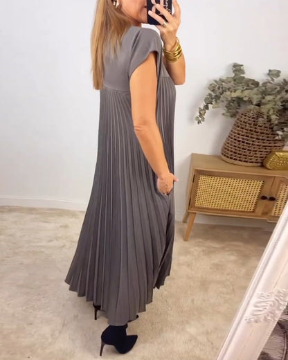 Elizabeth | Women's Flowy Pleated Maxi Dress Cocktail